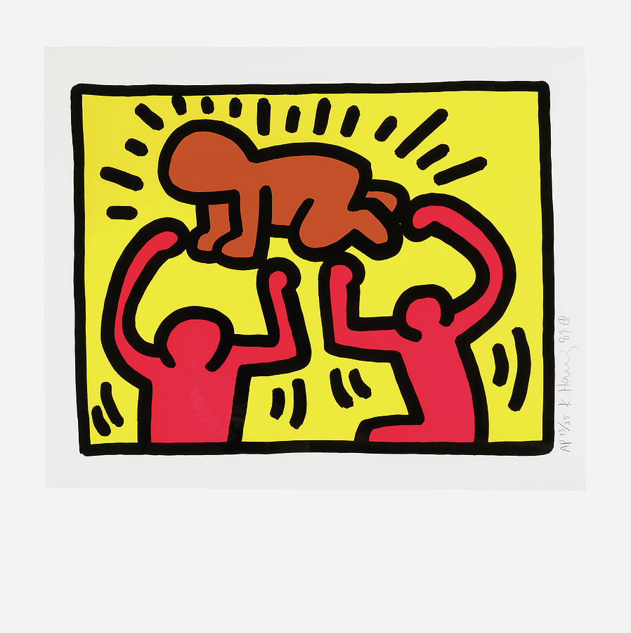 Pop Shop IV - 1989 Painting by Keith Haring - Fine Art America