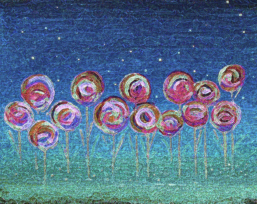 Pop Wildflowers 121 Painting by Corinne Carroll