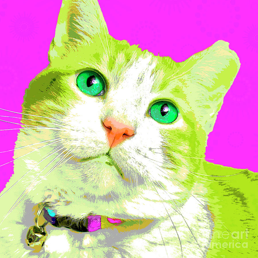 PopART Tabby Cat Photograph by Renee Spade Photography