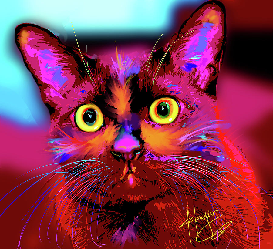 pOpCat Coco Boo Boo Painting by DC Langer