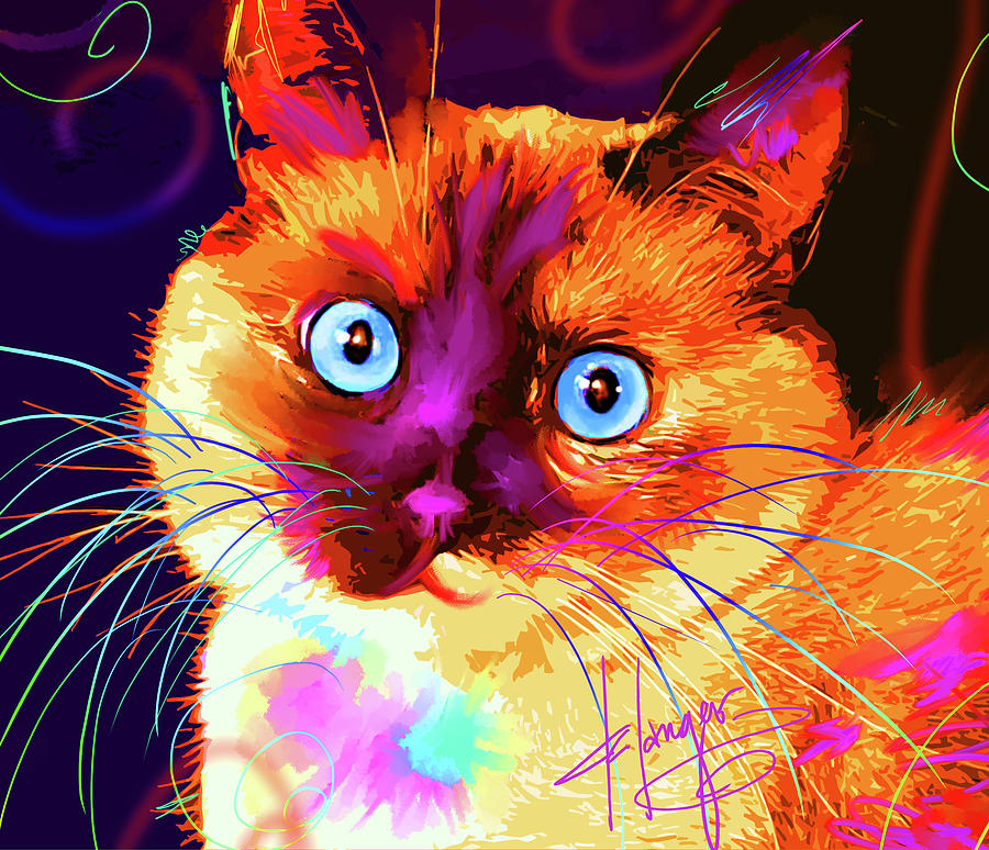 pOpCat Pearl Painting by DC Langer