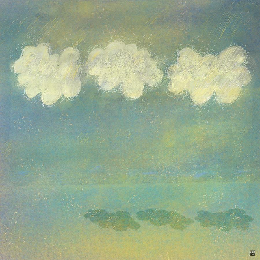 Popcorn Clouds Digital Art by Steve Hayhurst