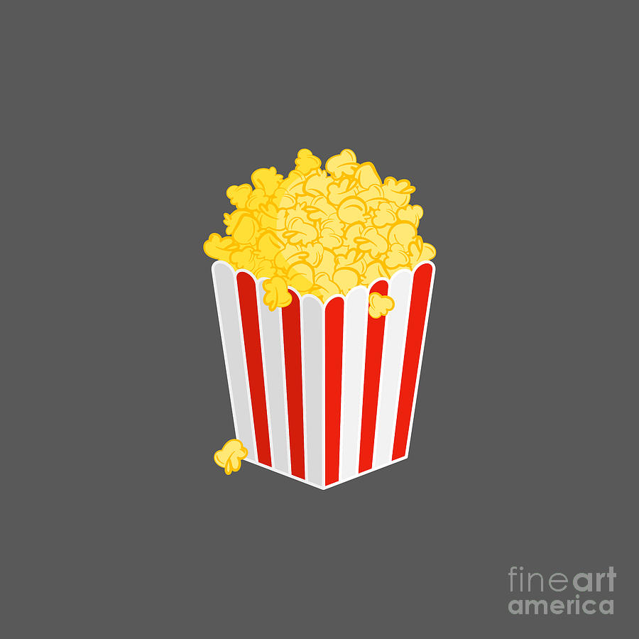 Popcorn Vector Icon Digital Art by THP Creative