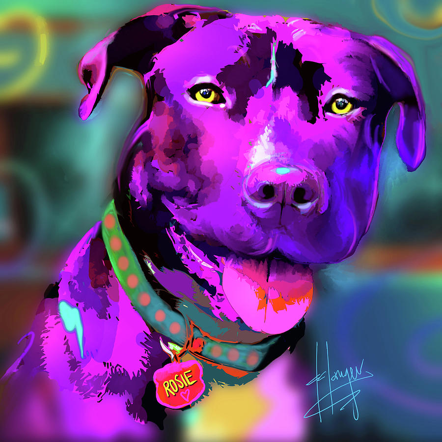 pOpDog Rosie Painting by DC Langer