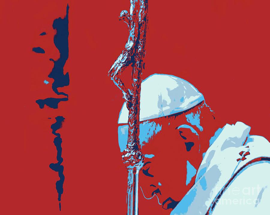 Pope Painting - Pope Christmas 2020 by Jack Bunds Pope Painting - Pope Christmas 2020 by Jack Bunds