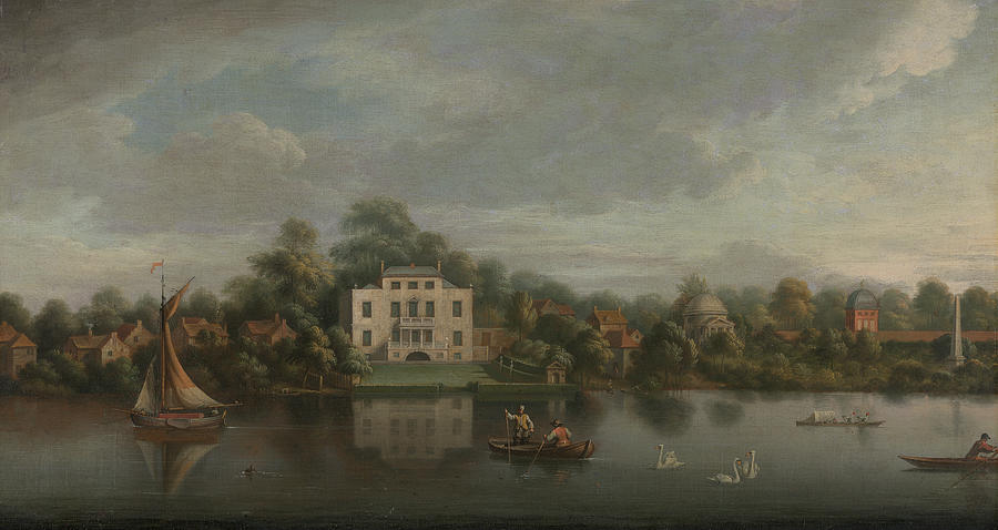 Popes Villa, Twickenham Painting by Joseph Nickolls