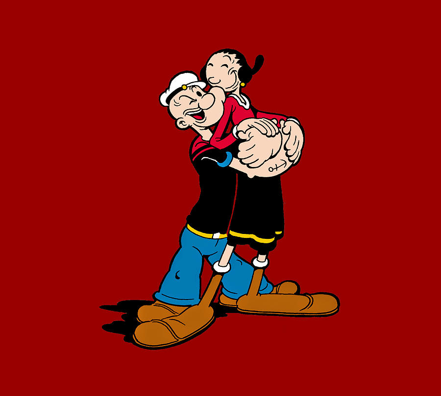 Popeye hug Olive Digital Art by Ari Wibowo - Pixels