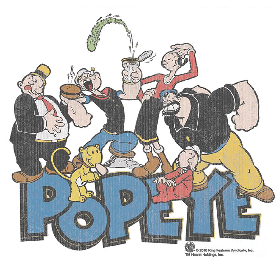 Popeye Sailor Man The Gang Digital Art By Delores Garrison