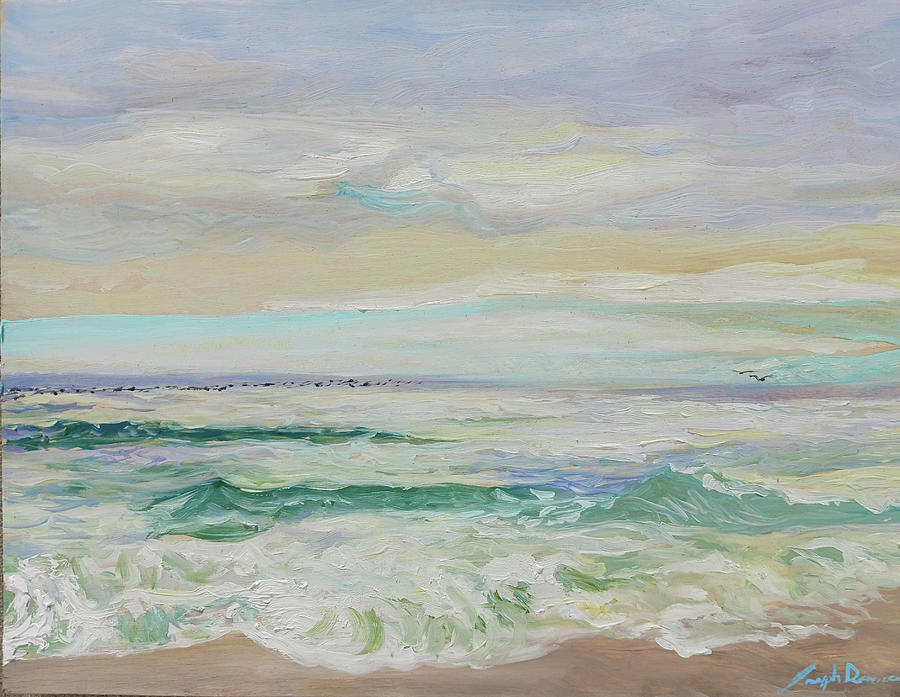 Poplar Beach Half Moon Bay Painting by Joseph Demaree | Fine Art America