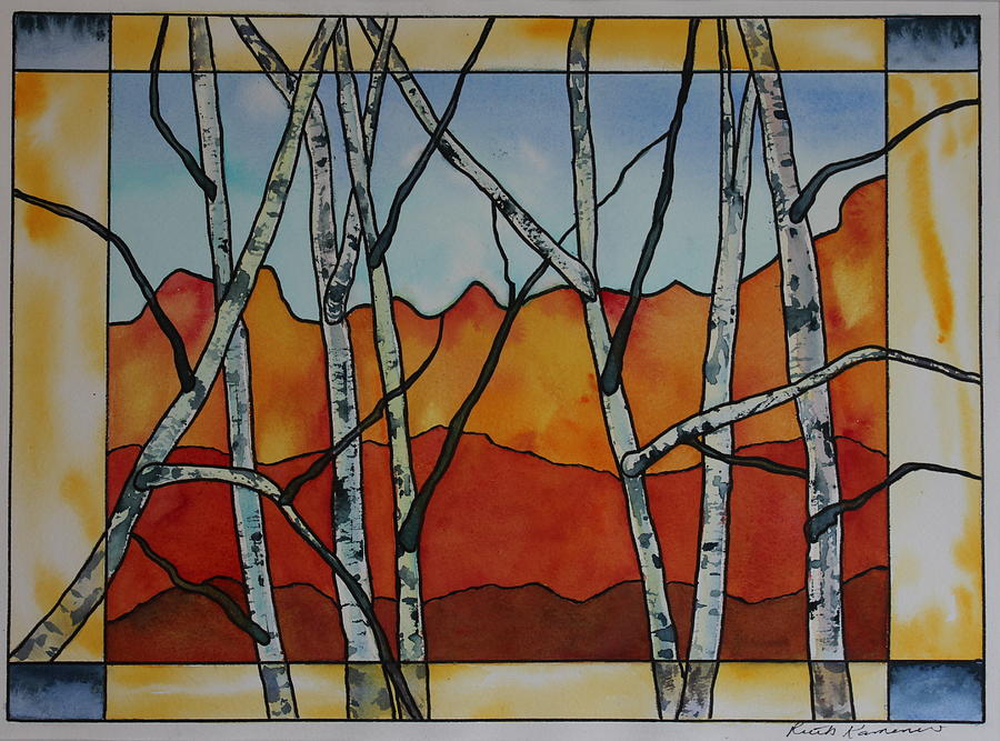 Poplar Grove Painting by Ruth Kamenev