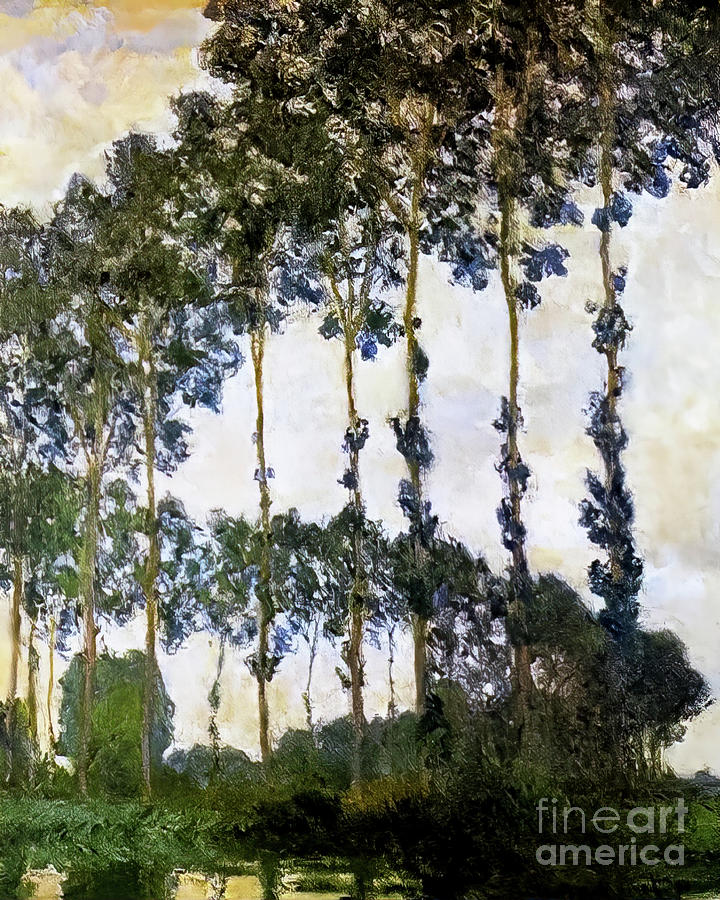 Poplars at Giverny by Claude Monet 1891 Painting by Claude Monet