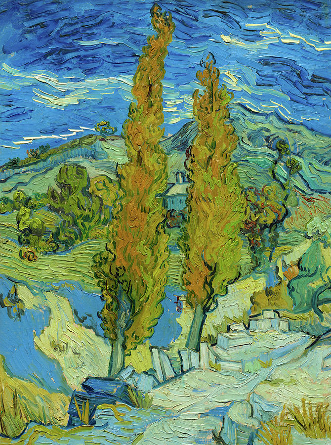 Vincent Van Gogh Painting - Poplars at Saint Remy by Vincent Van Gogh