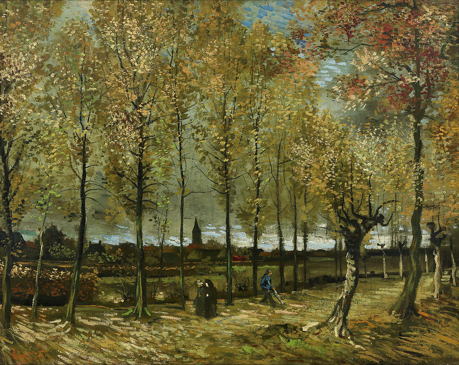 Poplars near Nuenen Painting by Eric Glaser