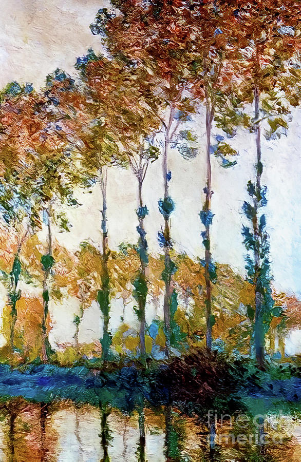 Poplars on the Banks of the Epte, Autumn by Claude Monet 1891 Painting by Claude Monet