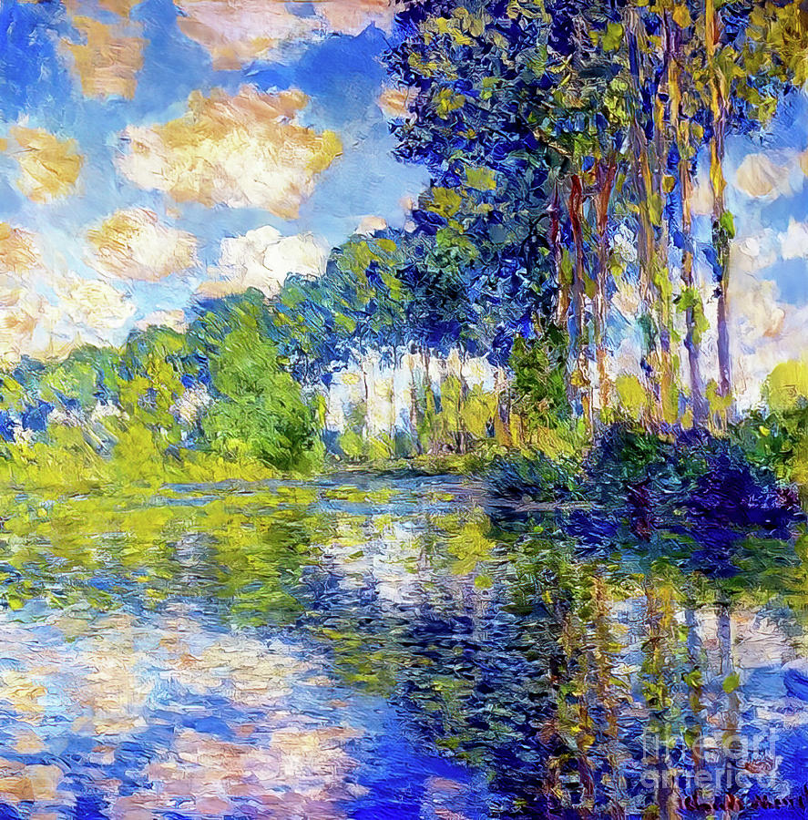 Poplars on the Epte by Claude Monet 1891 Painting by Claude Monet