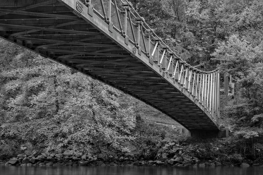 Popolopen Foot Bridge BW Photograph by Susan Candelario
