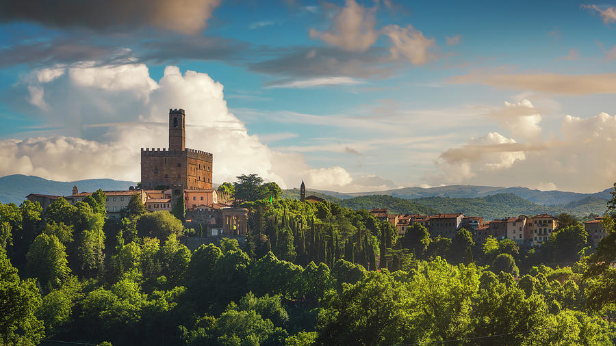 Poppi village and castle. Casentino, Tuscany Photograph by Stefano Orazzini