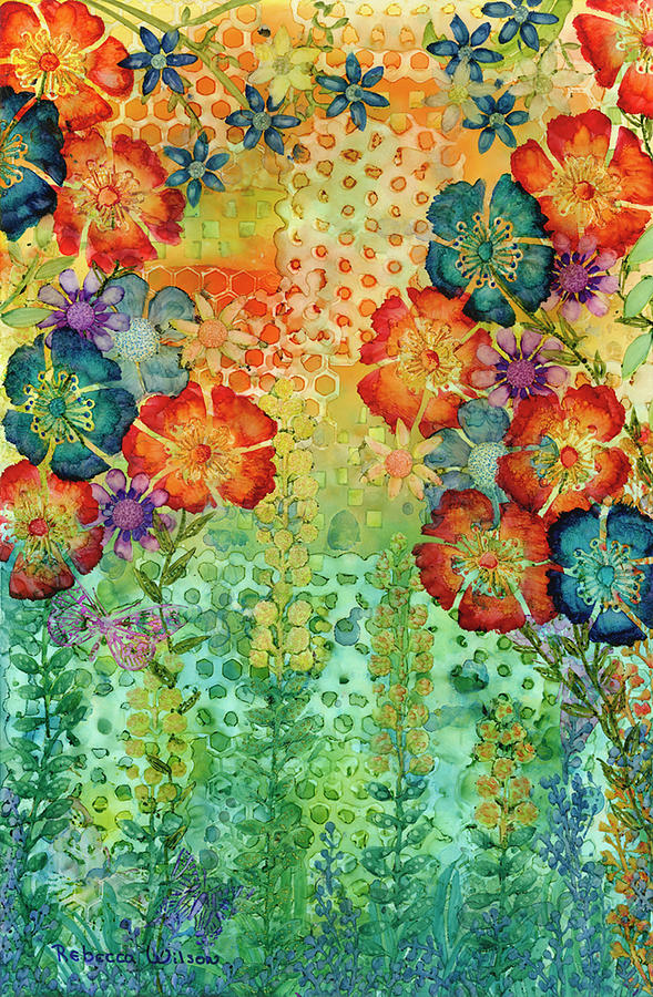 Poppies #2 Painting by Rebecca Wilson