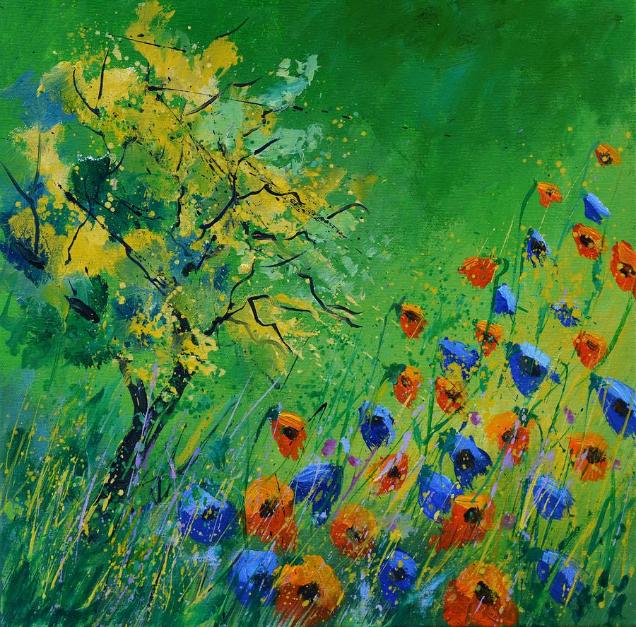 Poppies 44 Painting by Pol Ledent