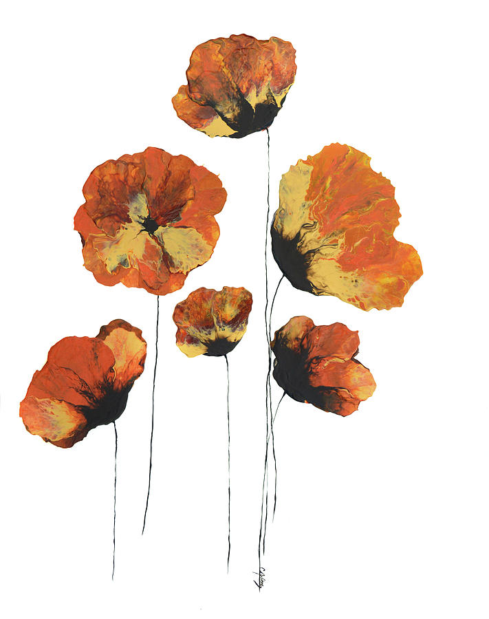 Poppies Aflame Painting by Catherine Jeltes