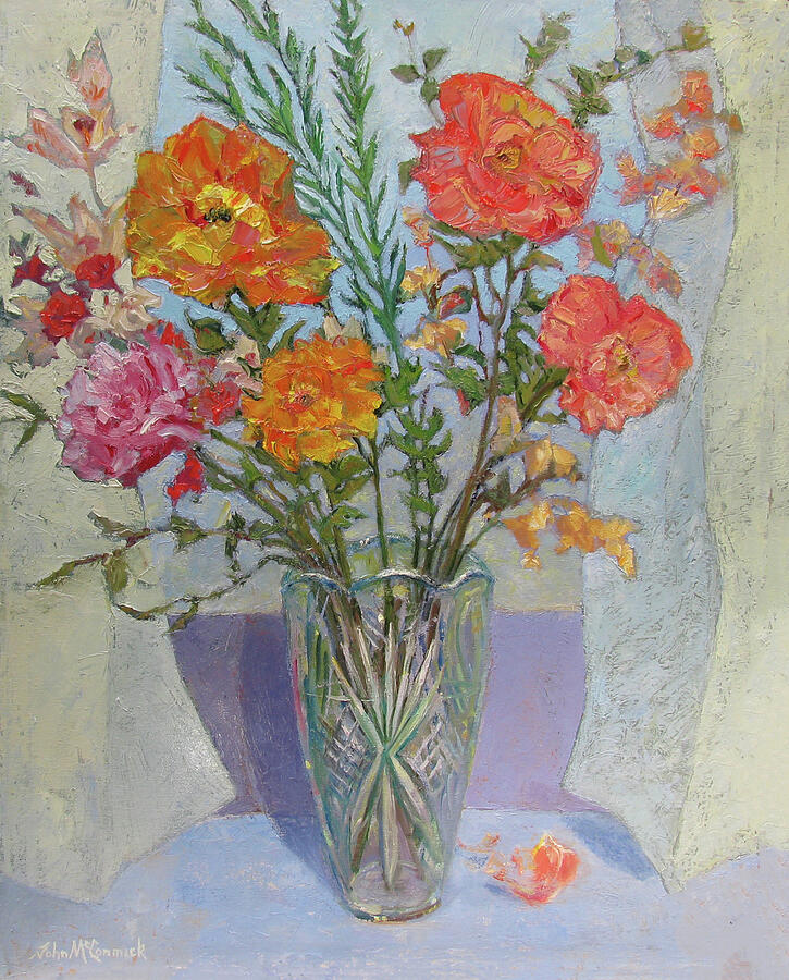 Poppies and Cut Glass Painting by John McCormick