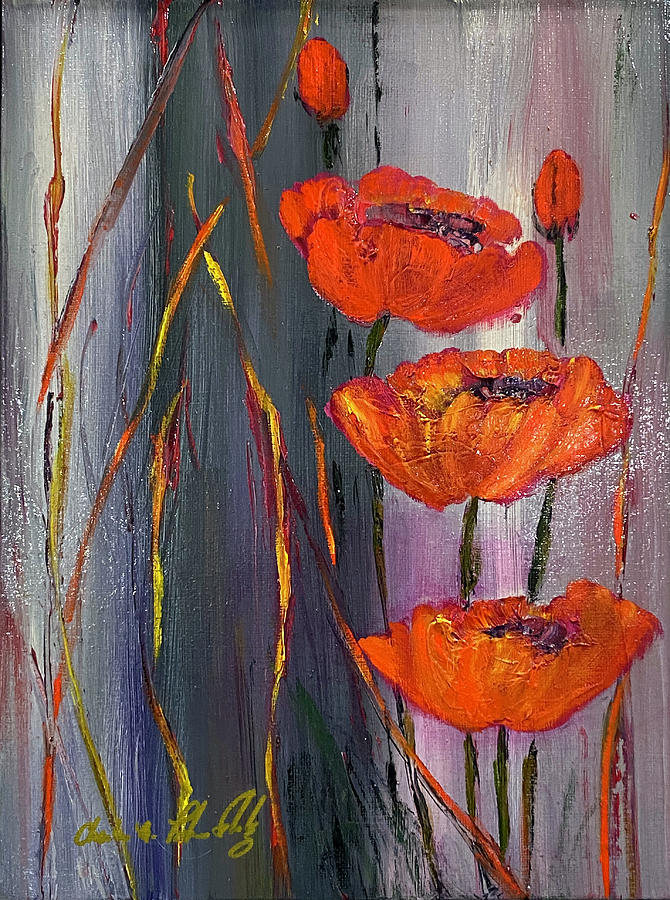 Poppies Painting by Charlene Fuhrman-Schulz
