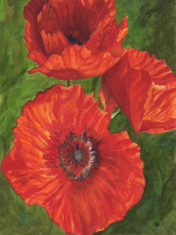 Poppies Painting by Deborah Butts