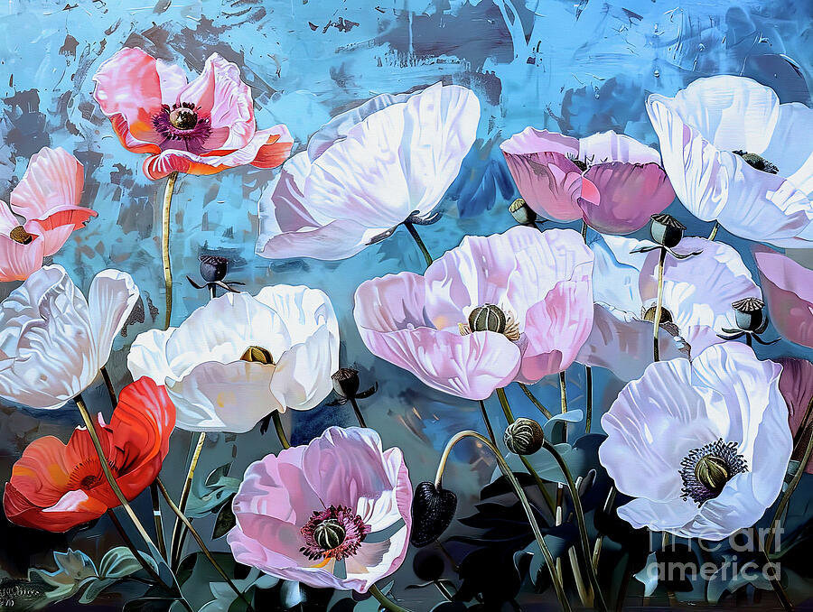 Poppies Digital Art by Elaine Manley