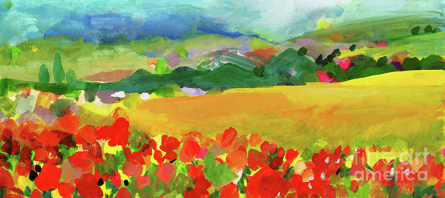 Poppies Fields of Provence Painting by Sue Zipkin
