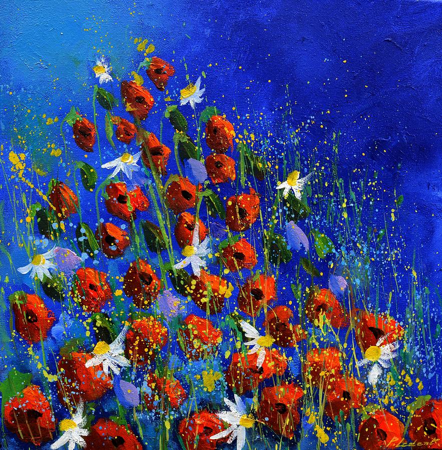 Flower Painting - Poppies flight by Pol Ledent
