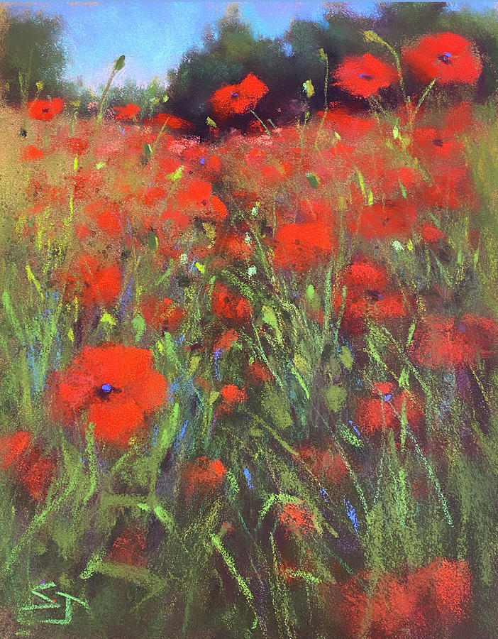 Poppies for Monet Painting by Susan Jenkins
