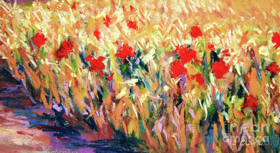 Poppies In A Wheatfield Painting