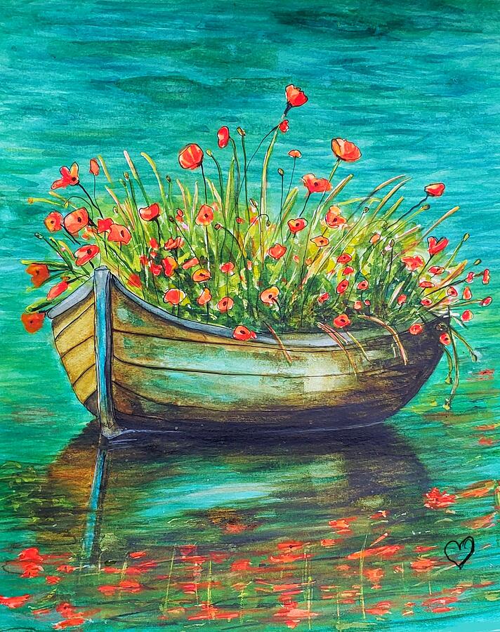 Poppies in Bloom Painting by Deahn Benware