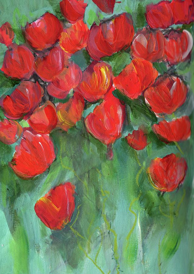 Poppies in Bloom Painting by Diane Maley