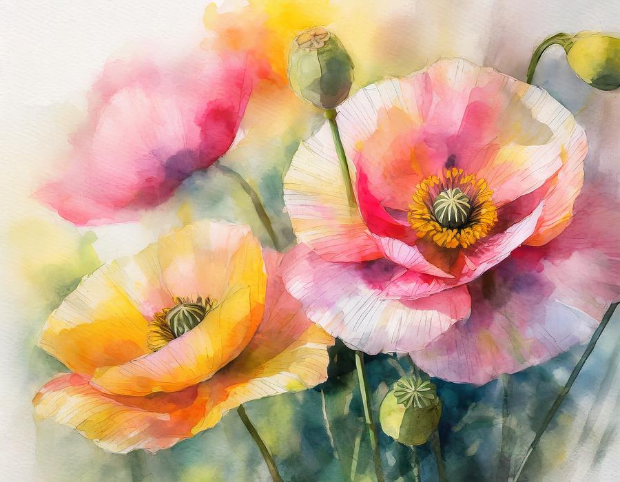Poppies in Bloom III Digital Art by Susan Rydberg Poppies in Bloom III Digital Art by Susan Rydberg