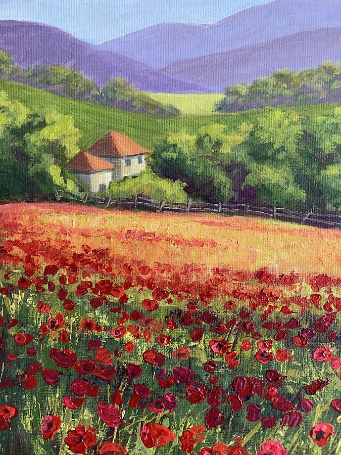 Poppies in France Painting by Caroline Swan