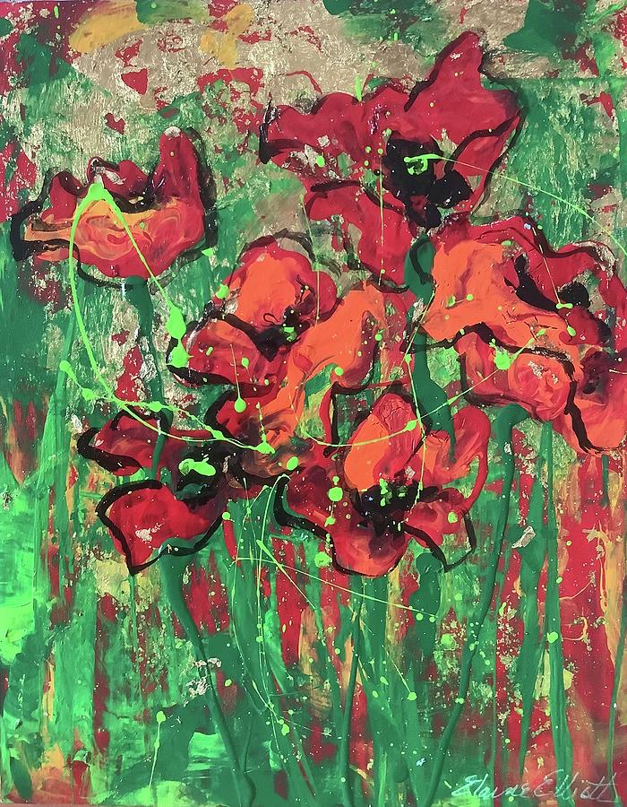 Poppies in the Sun Painting by Elaine Elliott