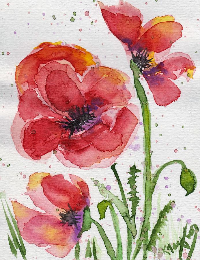 Poppies Painting by Kathleen Taylor - Fine Art America