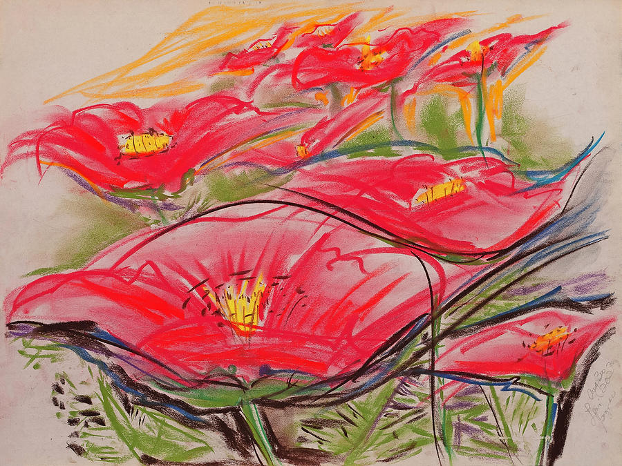Poppies Pastel by Louis GIGNAC