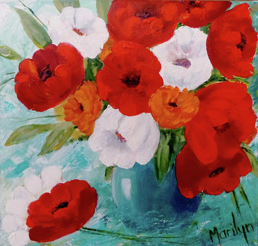 Poppies Painting by Marilyn Chambers - Fine Art America