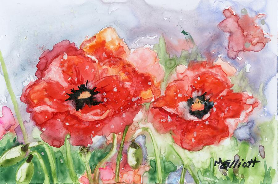 Poppies Painting by Marsha Elliott