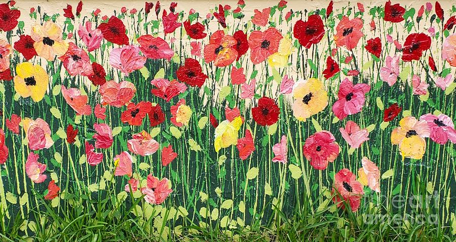 Poppies mural Painting by Merana Cadorette