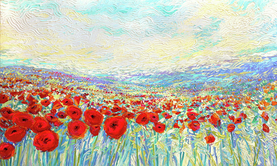 Poppies of Oz Painting by Iris Scott