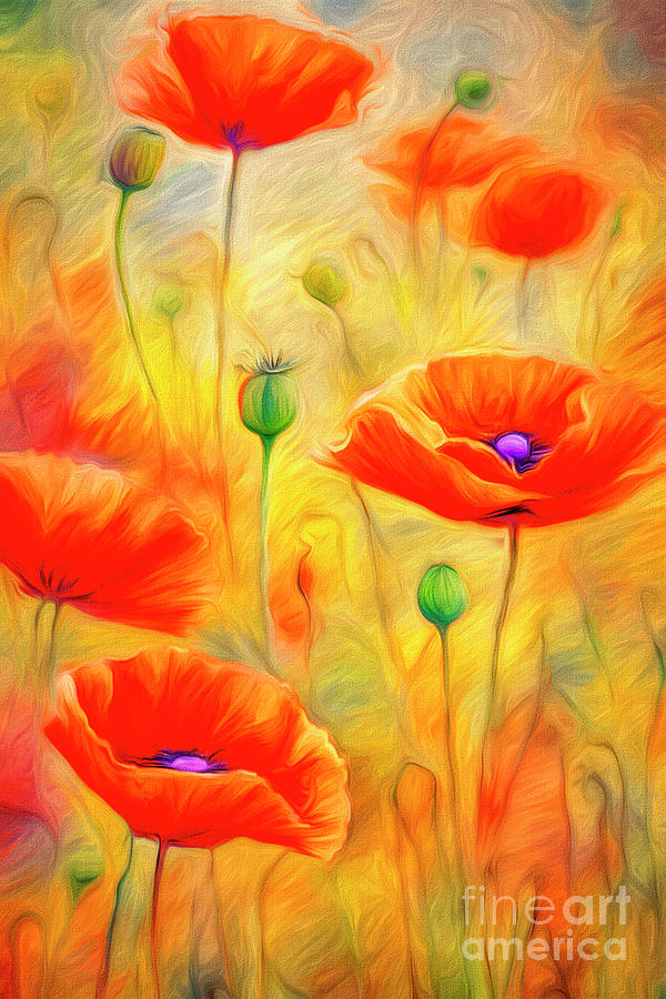 Poppies of Remembrance Digital Art by Edmund Nagele FRPS