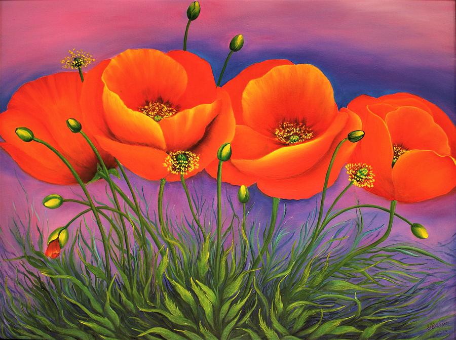 Poppies Painting by Tanya Harr