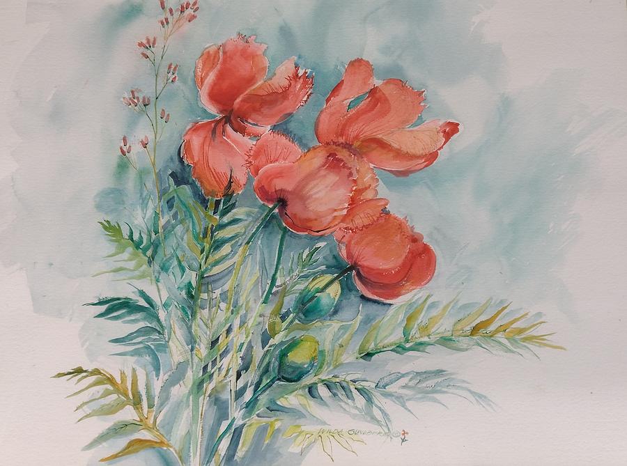 Poppies. Painting by Wilda Regelman Sundberg - Fine Art America