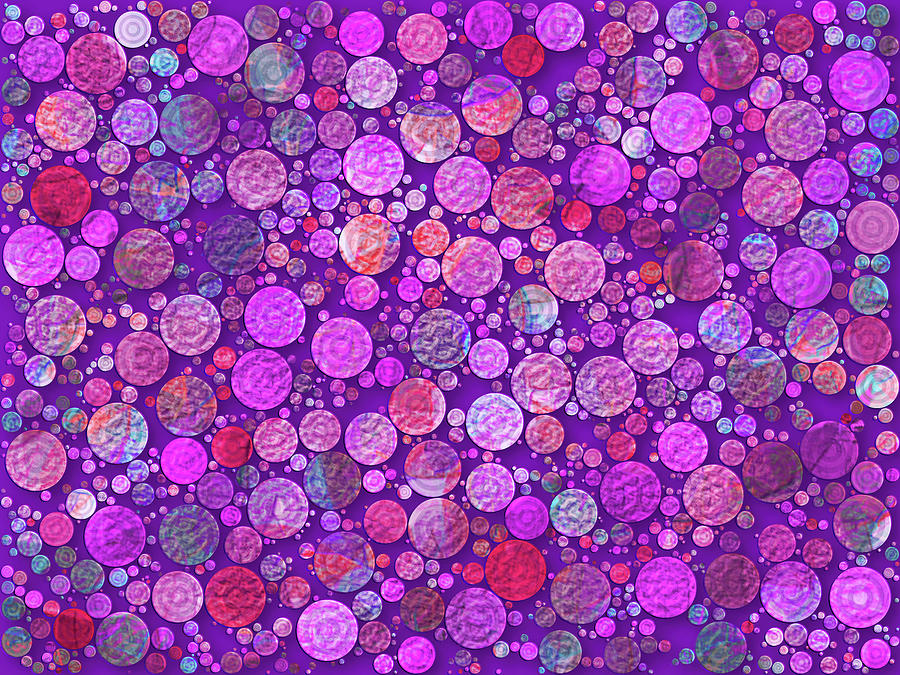 Popping Purple Target Practice Digital Art by Leslie Montgomery