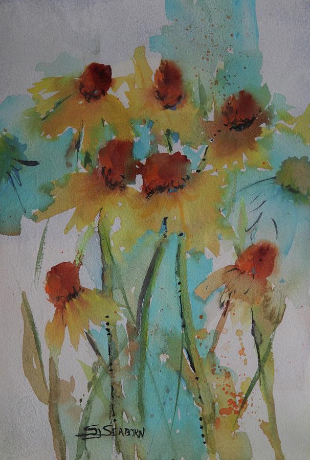 Popping Up All Over Painting by Susan Seaborn