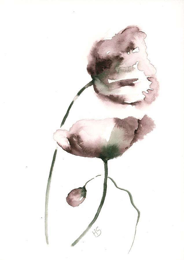 Poppy #1 Painting by Hiroko Stumpf