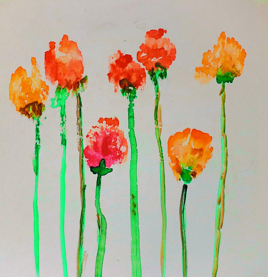 Poppy Abstract Painting
